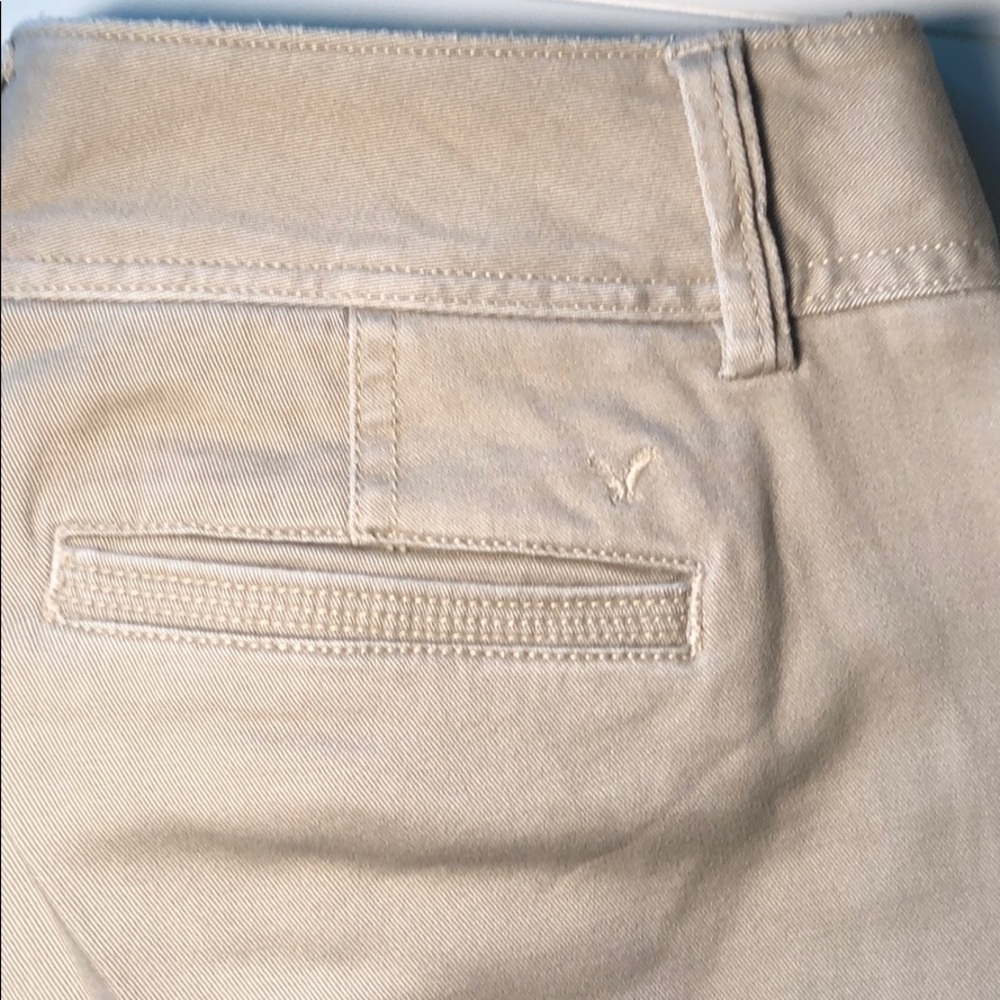 American Eagle tan stretch pants (size 4R ).. - Picture 2 of 5